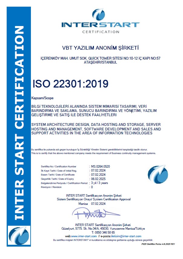 2024 - İş Sürekliği Yönetim Sistemi